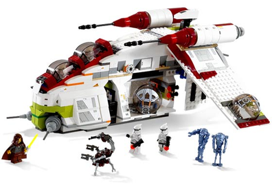 LEGO Set-Republic Gunship-Star Wars / Star Wars Episode 2-7163-1-Creative Brick Builders